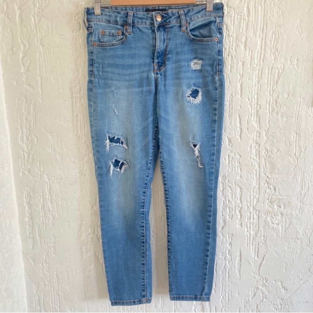 Aeropostale Distressed High Rise Cropped Jegging Skinny Jeans Size 6